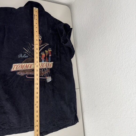 Tommy Bahama Button Up Shirt Mens Small Black Short Sleeve‎ - Picture 9 of 12